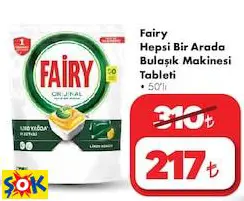 FAİRY HEPSİ BİR ARADA BULAŞIK MAKİNESİ TABLETİ • 50’Lİ